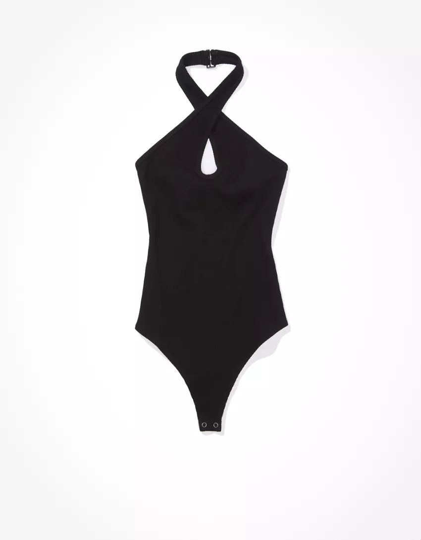 AE Keyhole Halter Bodysuit | American Eagle Outfitters (US & CA)