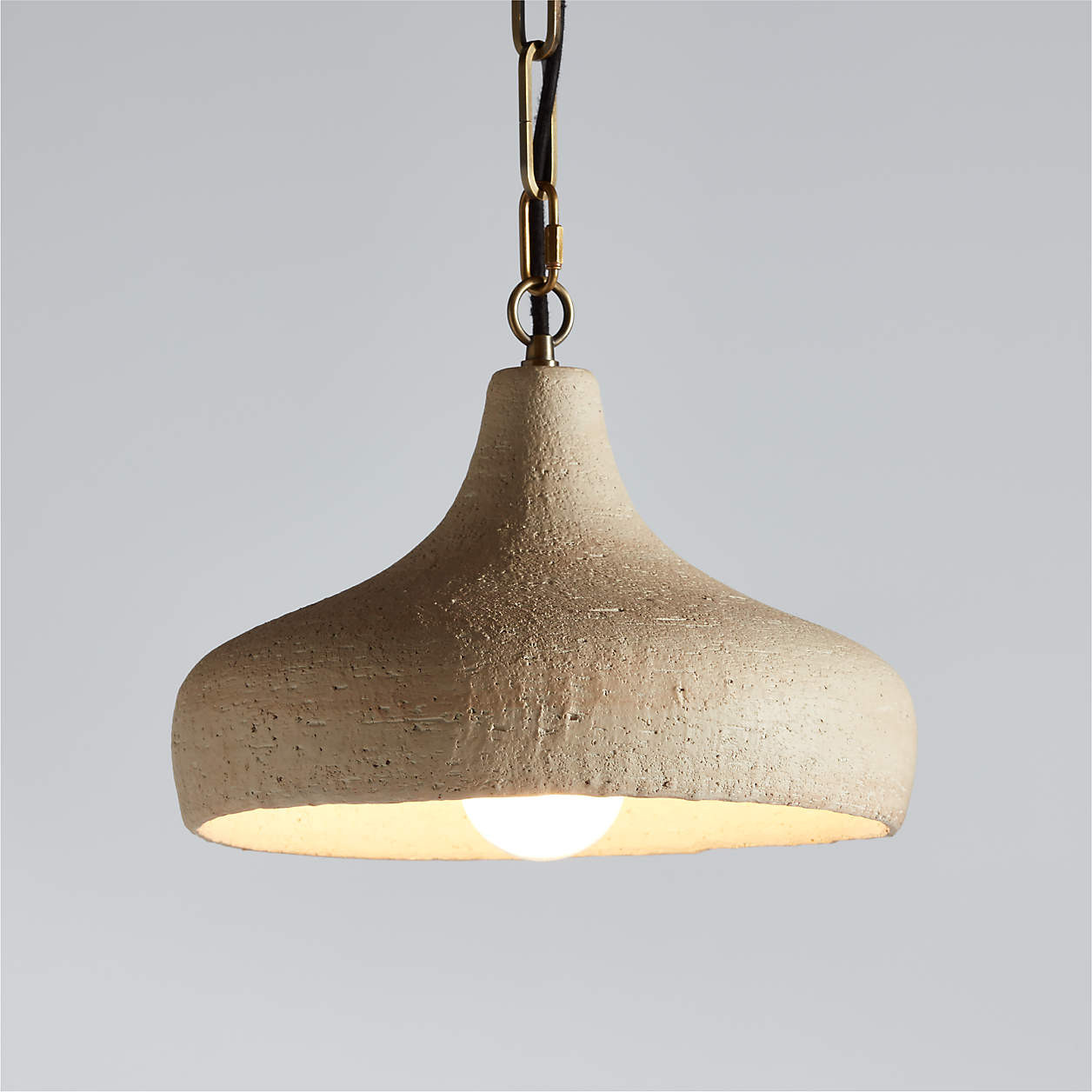 Corfu Small Cream Ceramic Pendant Light 14" + Reviews | Crate & Barrel | Crate & Barrel