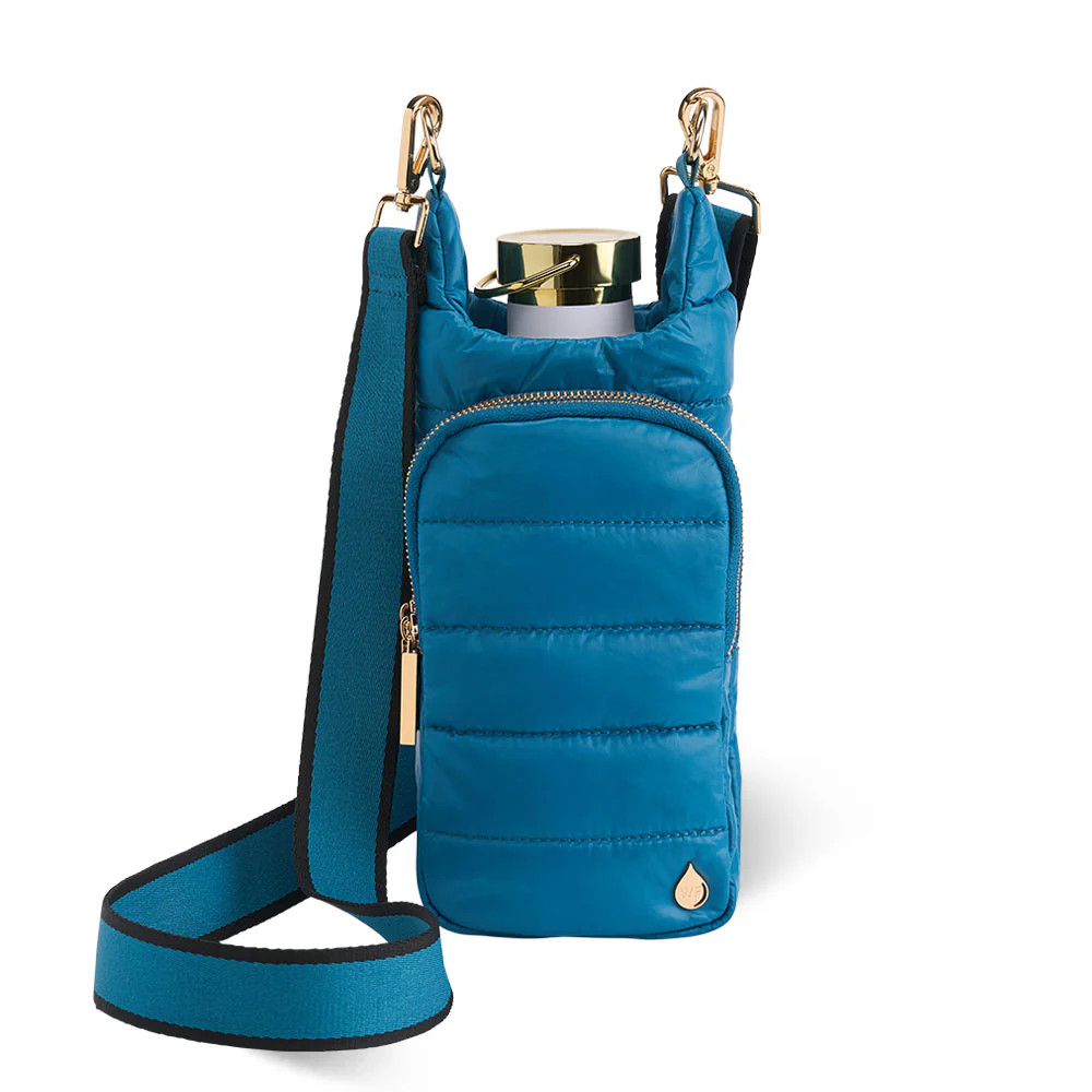 Teal HydroBag® with Teal and Black Striped Strap | WanderFull 