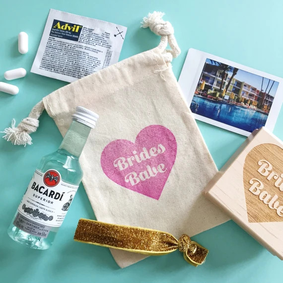 BRIDES BABE FAVORS | hangover kit bag | bachelorette party favors | bridesmaid kit | bridal party... | Etsy (US)