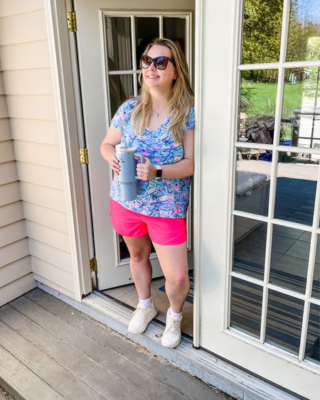 Consider this my mom uniform for summer: Lilly prints and athletic shorts! 