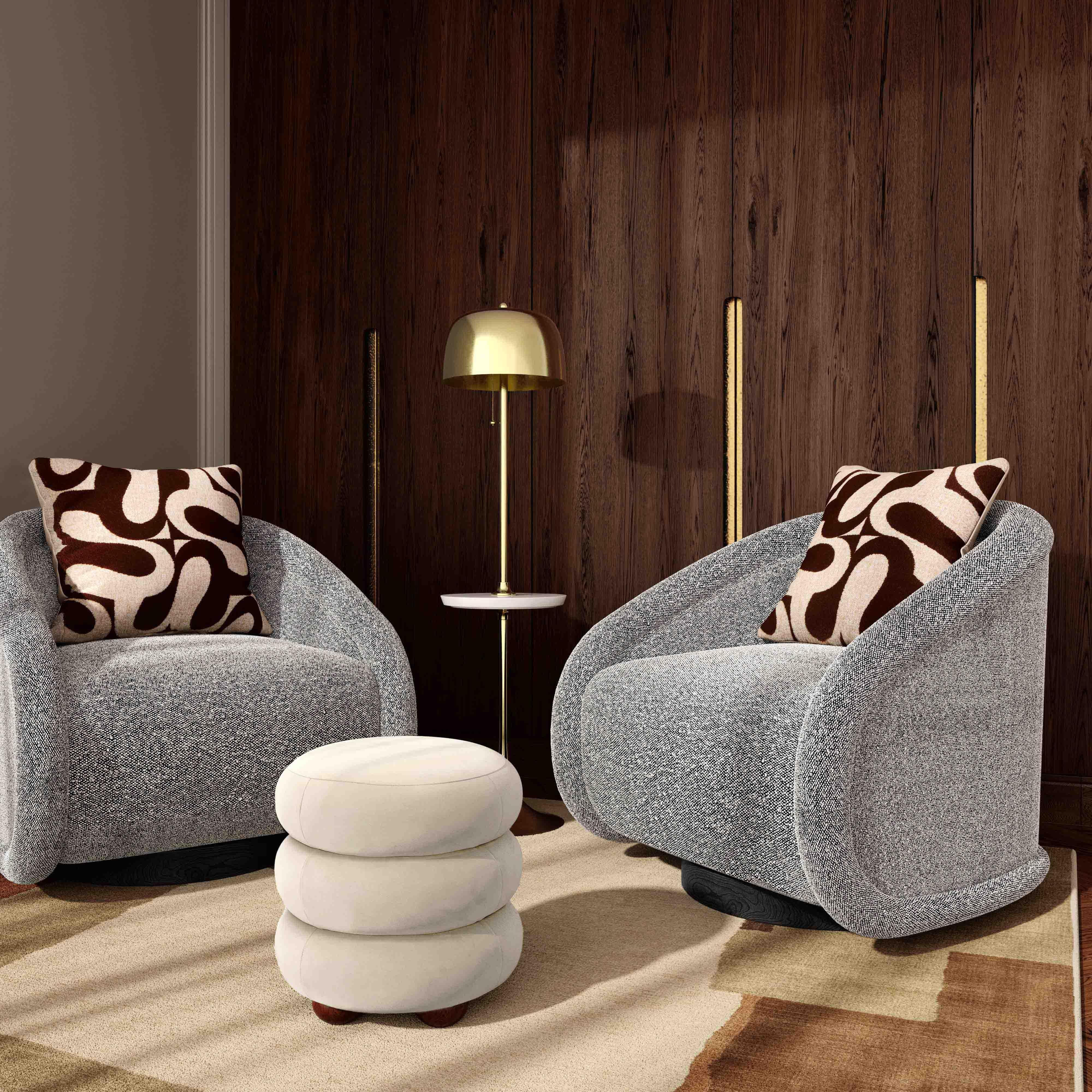 TOV Furniture Rory Swivel Chair, Gray | Ashley