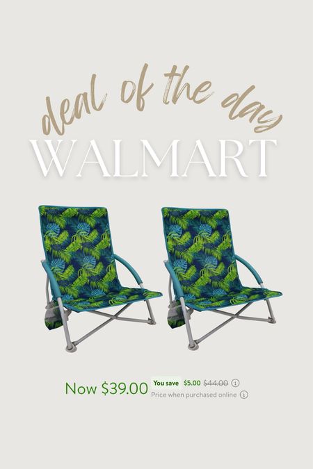 2 pack of beach low profile chairs!