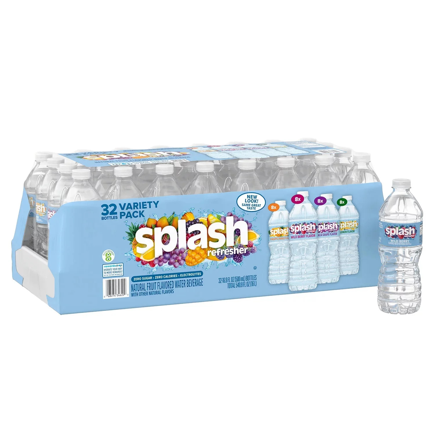 Nestle Pure Life Splash Fruit Flavored Water Variety Pack, 16.9 Ounce (32 Pack) | Walmart (US)