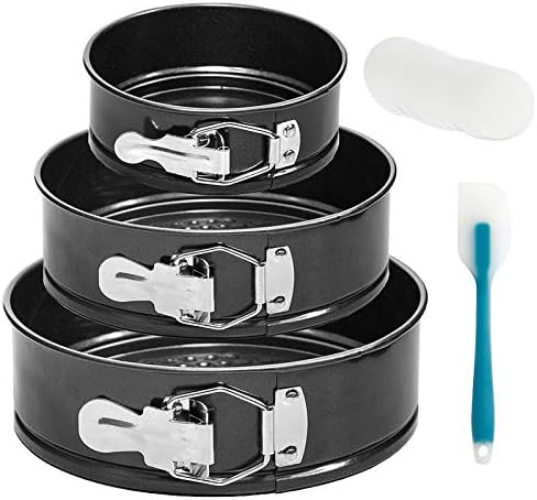 3 PCS Springform Pan, OAMCEG 4"/7"/9" Premium Non-stick Detachable Bakeware Cheesecake/Cake Pan w... | Amazon (US)