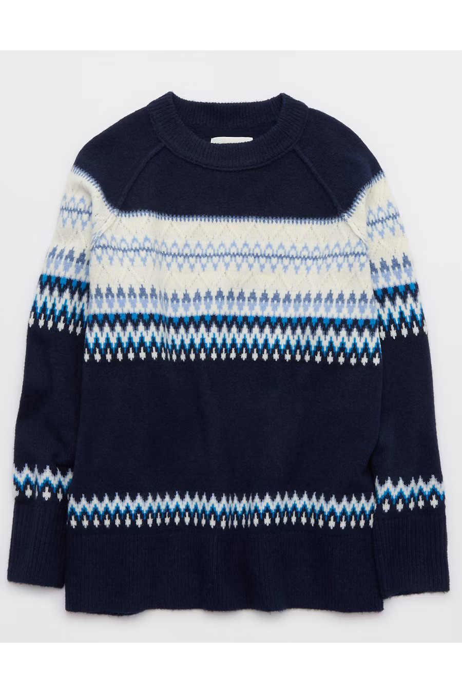 Aerie unREAL Crew Sweater Women's Ocean Aqua XXS | American Eagle Outfitters (US & CA)