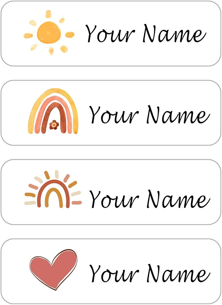 Custom Waterproof Dishwasher Safe Kid Name Labels for Daycare(128 Pack), Camp, School Supply, Bab... | Amazon (US)