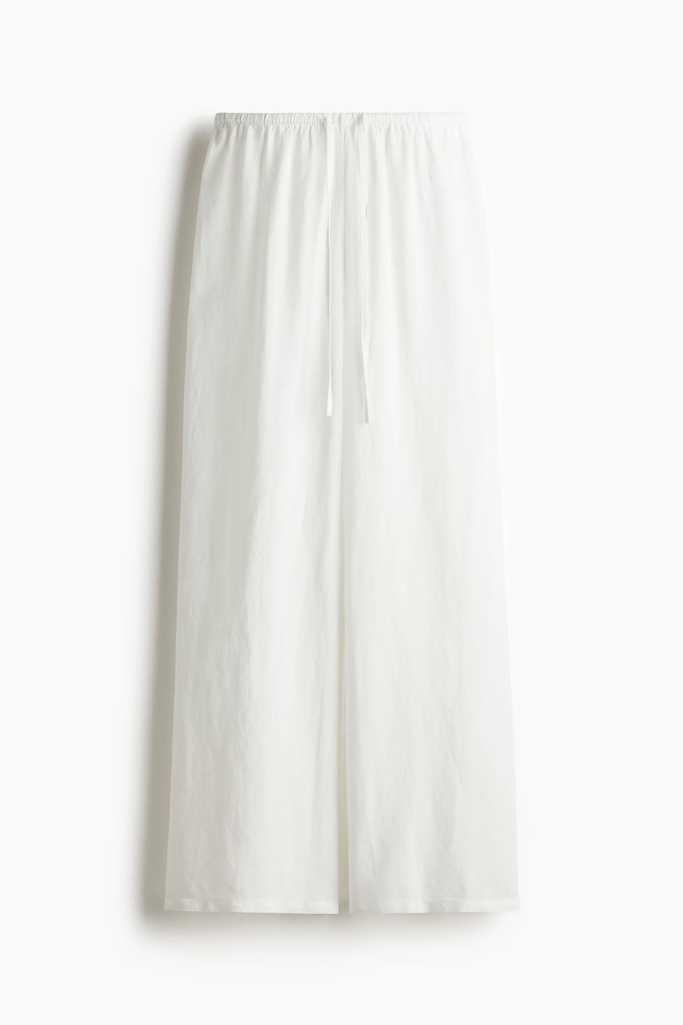 H & M - Kordelzughose aus Leinenmix - Weiß - Damen | H&M (DE, AT, CH, NL, FI)