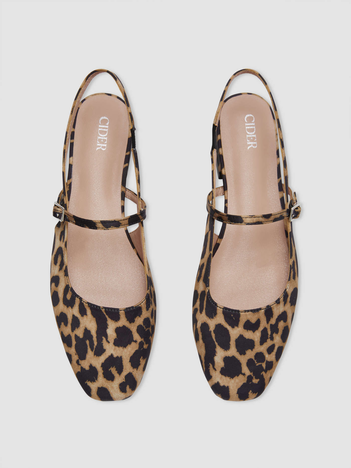 LEOPARD PRINT BUCKLE SLINGBACK FLATS | Cider