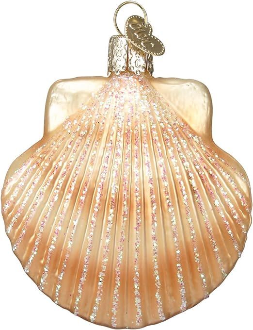 Old World Christmas Scallop Shell Glass Blown Ornament for Christmas Tree | Amazon (US)