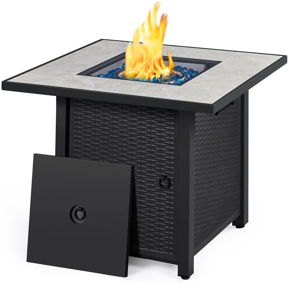 Griffeth 25'' H x 30'' W Propane Outdoor Fire Pit Table | Wayfair Professional