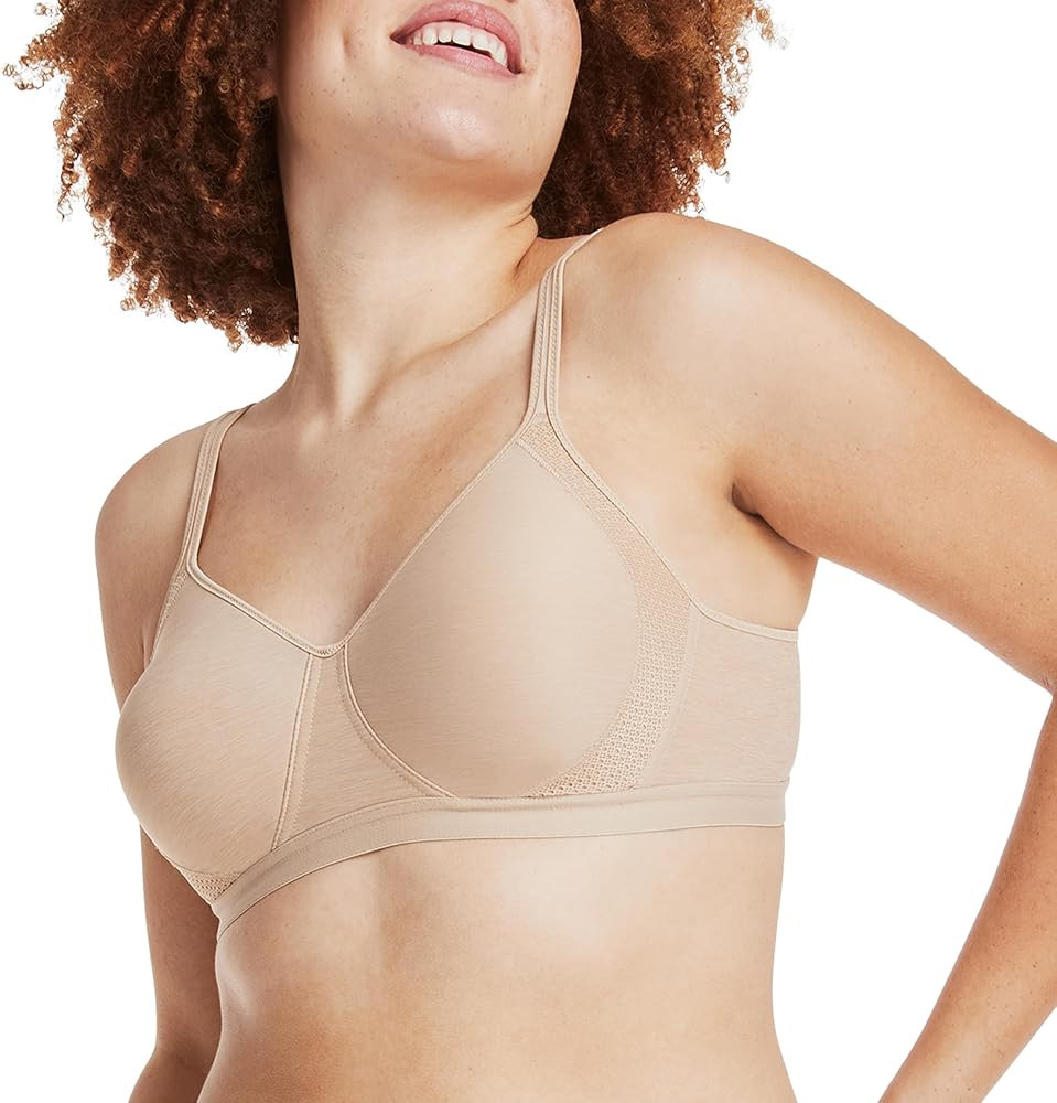 Hanes Women's X-Temp Wireless Bra, Cooling Mesh T-Shirt Bra, ComfortFlex Fit Wirefree Bra | Amazon (US)