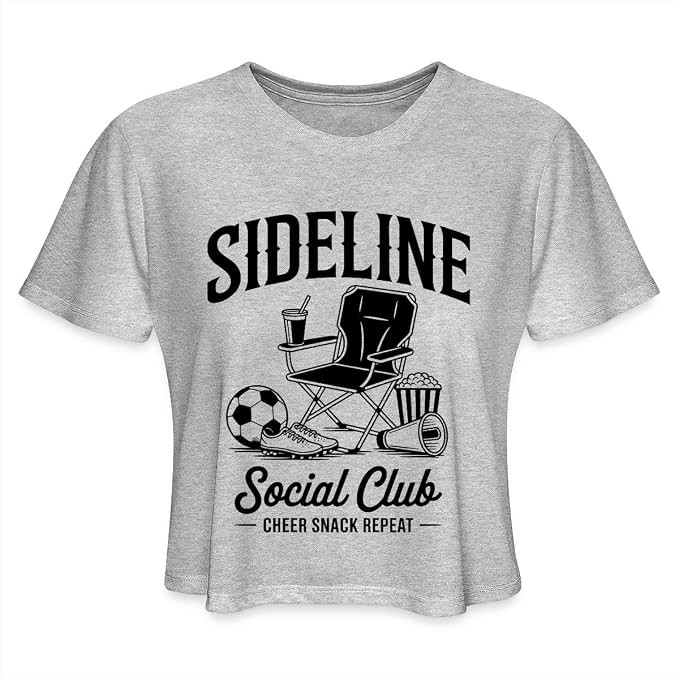 Spreadshirt Sideline Social Club | Funny Soccer Mom Women's Cropped T-Shirt | Amazon (US)