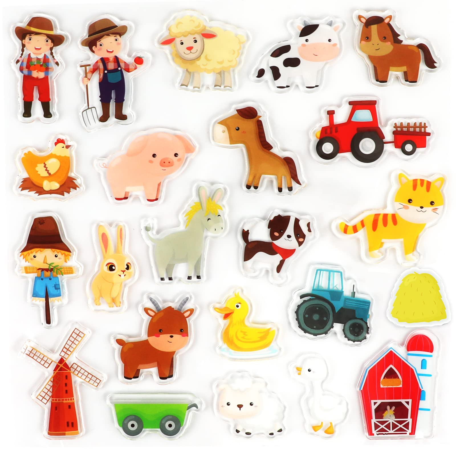 Farm Animals Window Cling Window Thick Gel Clings Decals Stickers for Kids Toddlers and Adults Ho... | Amazon (US)
