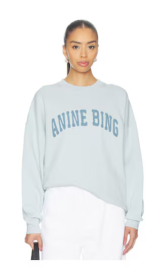Miles Sweatshirt Anine Bing in Pale Blue | Revolve Clothing (Global)