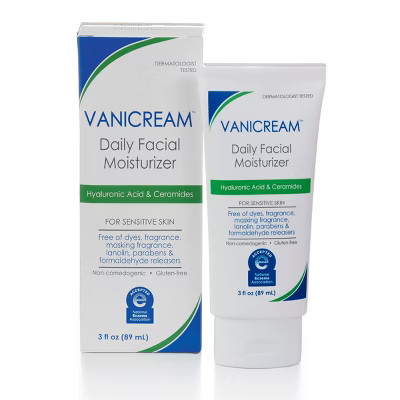 Vanicream Daily Facial Moisturizer with Hyaluronic Acid & Ceramides for Sensitive Skin - Unscented - 3 fl oz | Target