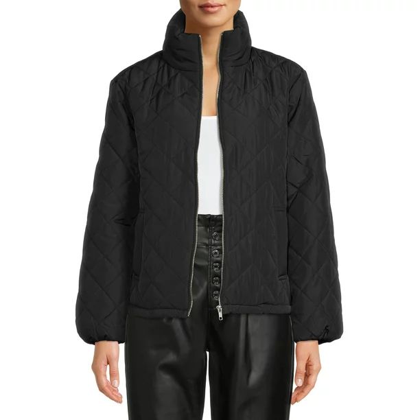 Jason Maxwell Women's Quilted Puffer Jacket - Walmart.com | Walmart (US)