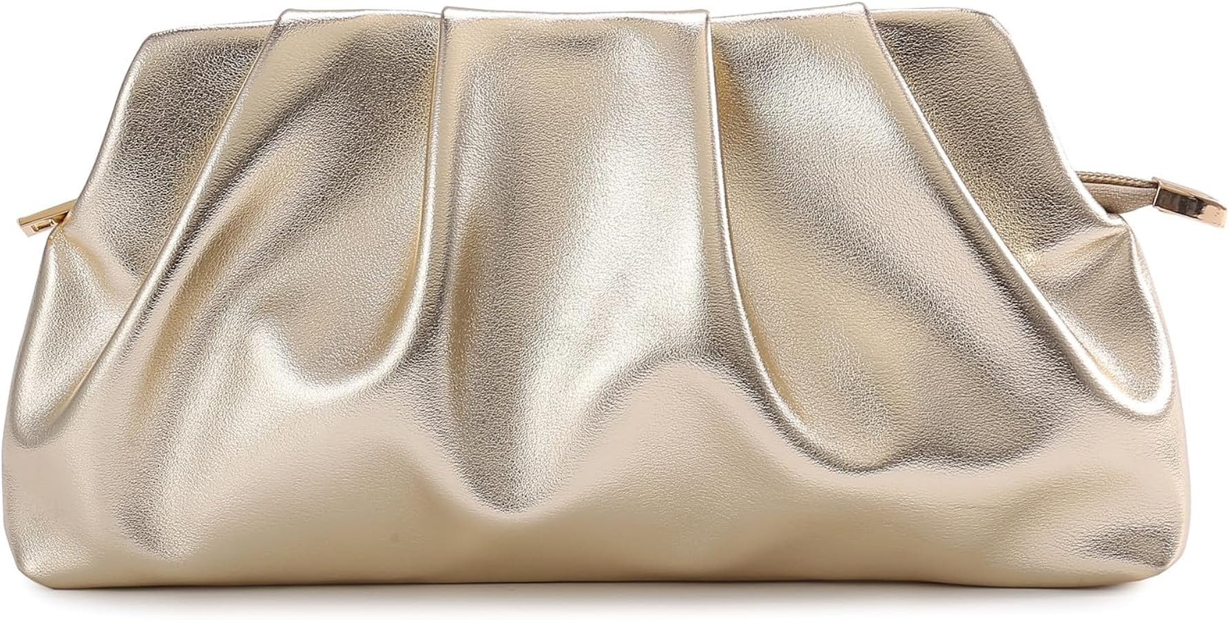 Evening Bag for Women Ruched Clutch Purse Detachable Metal Chain Crossbody Bag | Amazon (US)