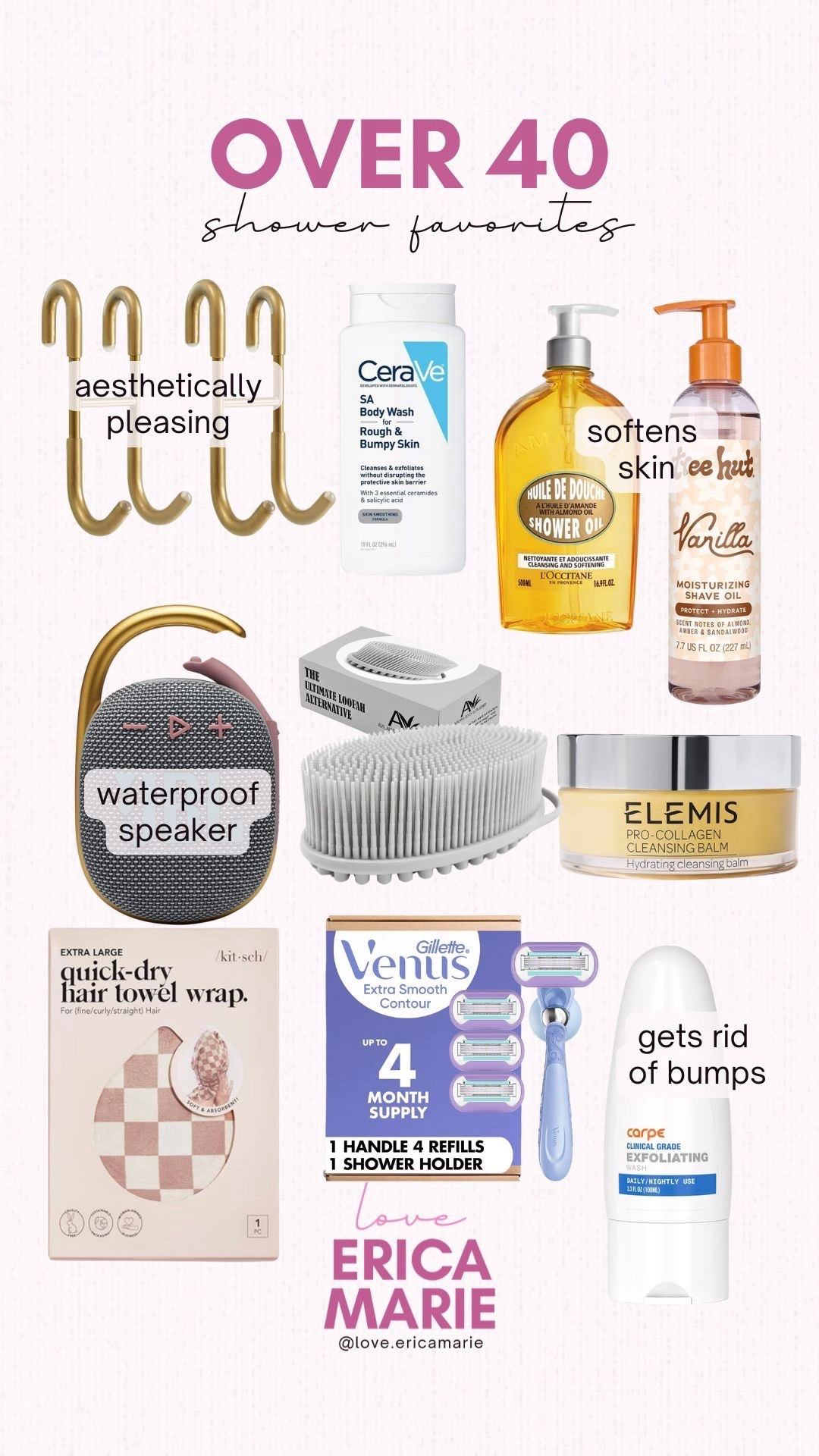 My shower favorites that keep me looking and feeling my best. So many things to keep my skin moisturized, smelling nice and relaxing as well as to give myself a little at home spa are from Amazon.  These are my shower must haves that I buy again and again (when they break or I run out). 

#LTKmomlife #LTKselfcare #LTKMidsize