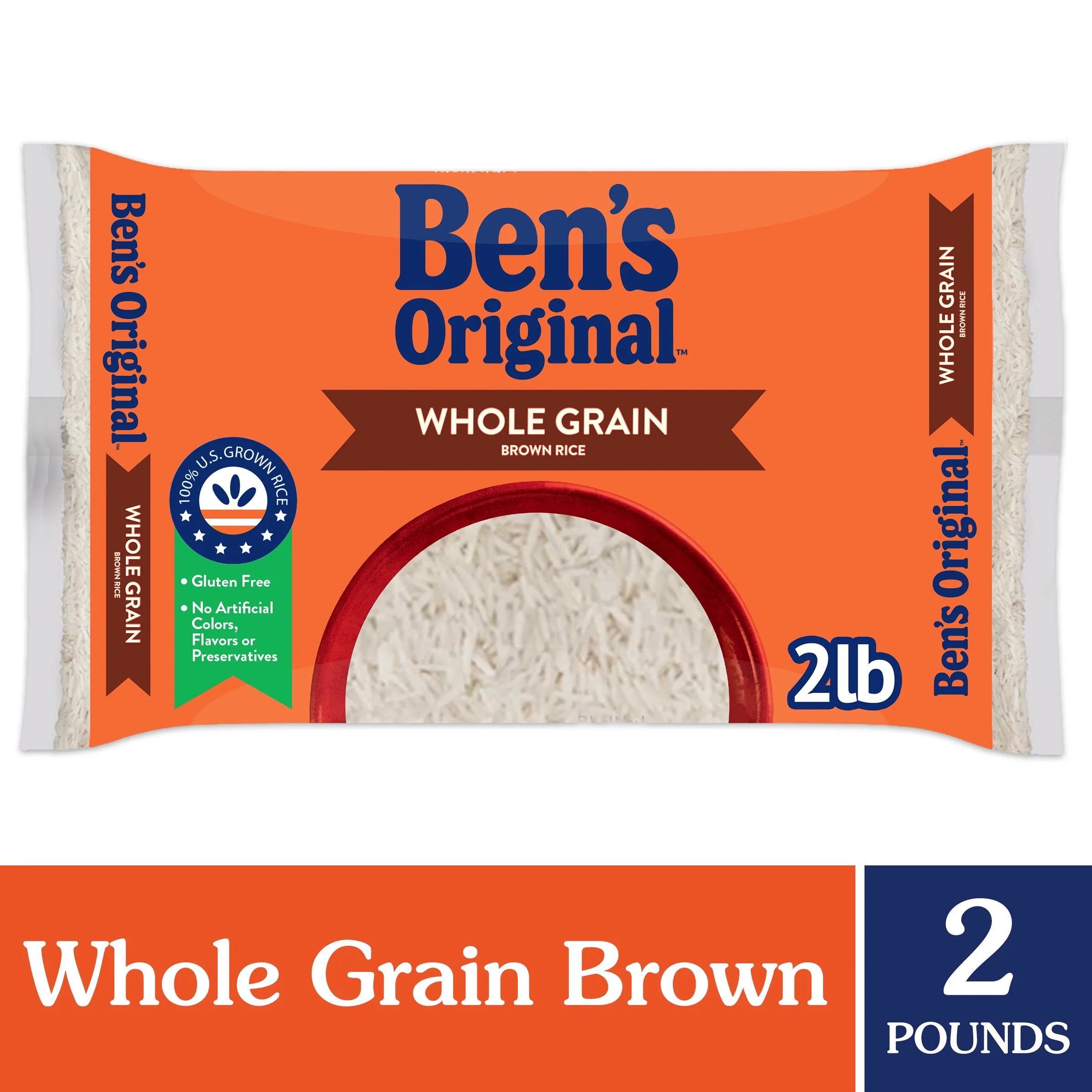 BEN'S ORIGINAL Whole Grain Brown Rice, 2 LB Bag | Walmart (US)