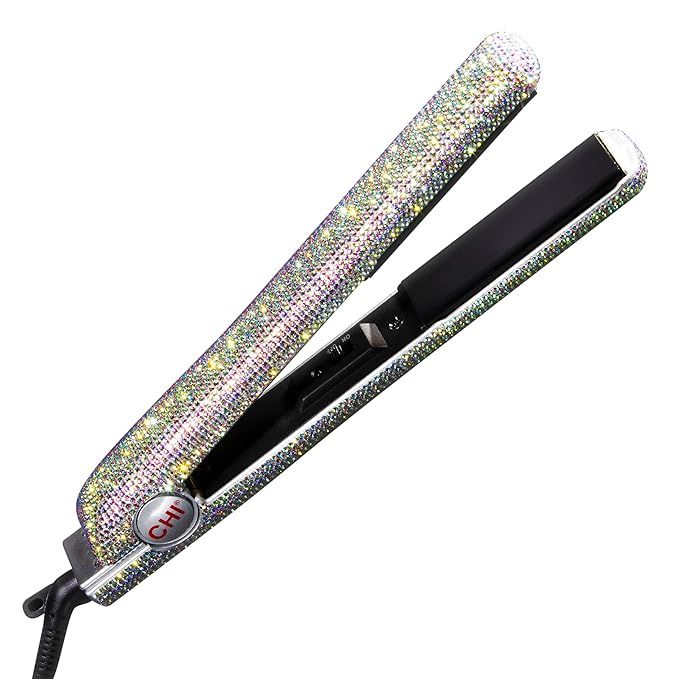 CHI The Sparkler 1" Lava Ceramic Hairstyling Iron Special Edition, Hair Straightener, Silver | Amazon (US)
