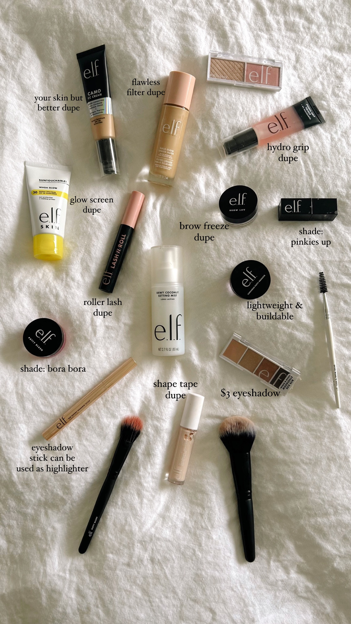 Drugstore makeup dupes! 

Makeup dupes, drugstore makeup dupes, elf makeup, best of elf makeup, best drugstore makeup, best affordable makeup, affordable makeup, Target makeup

#LTKbeauty #LTKtravel #LTKunder50