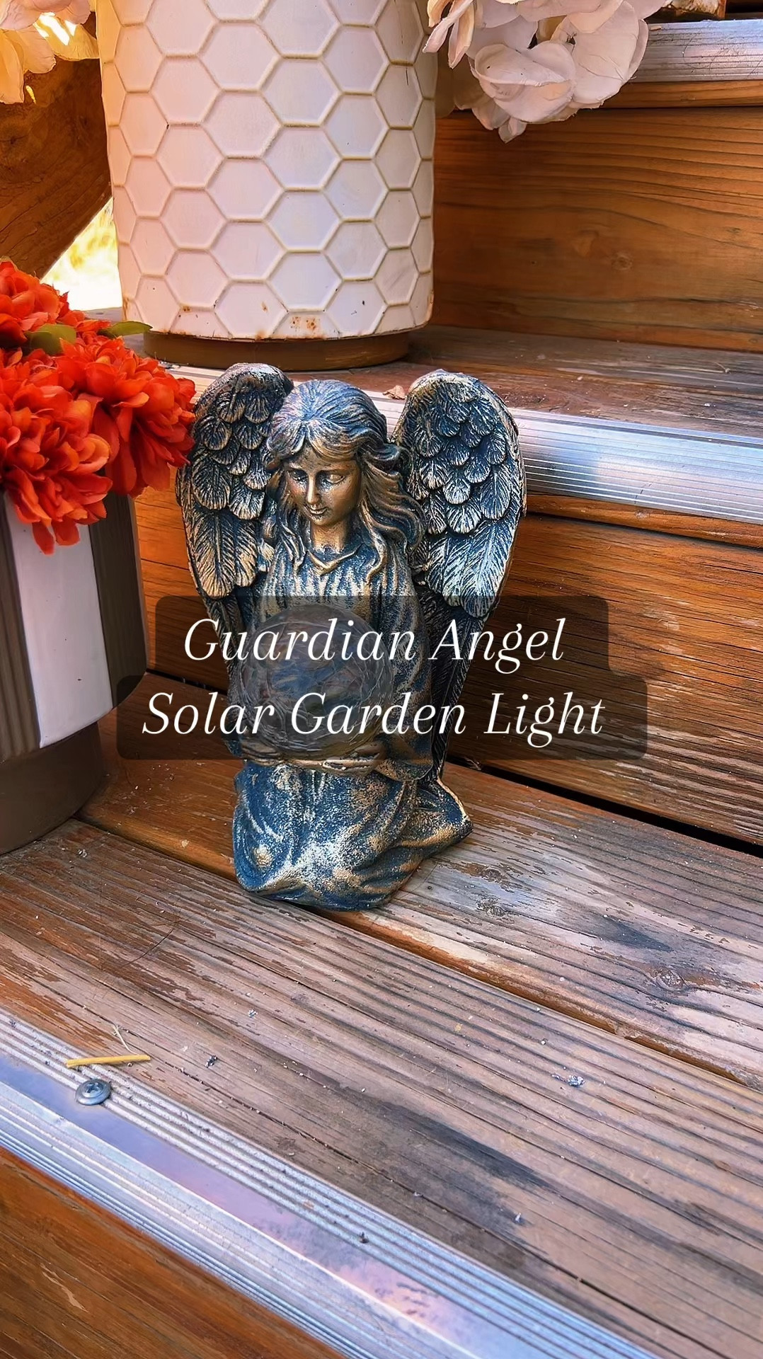 Solar Garden Angel Statue 
I have tons of solar art in my garden, but the angels are my favorite
Click Here: https://amzn.to/3Vja0r3

#solarlights #SolarLighting #gardenart #amazonhomefinds #founditonamazon #amazonfinds 

#LTKHome #LTKSeasonal #LTKVideo