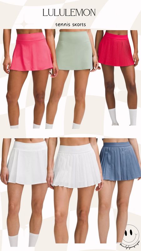 Lululemon has a very wide variety of tennis skirts! 

I’m obsessed! They also all have shorts underneath with pockets !

#LTKStyleTip #LTKFindsUnder100 #LTKSeasonal