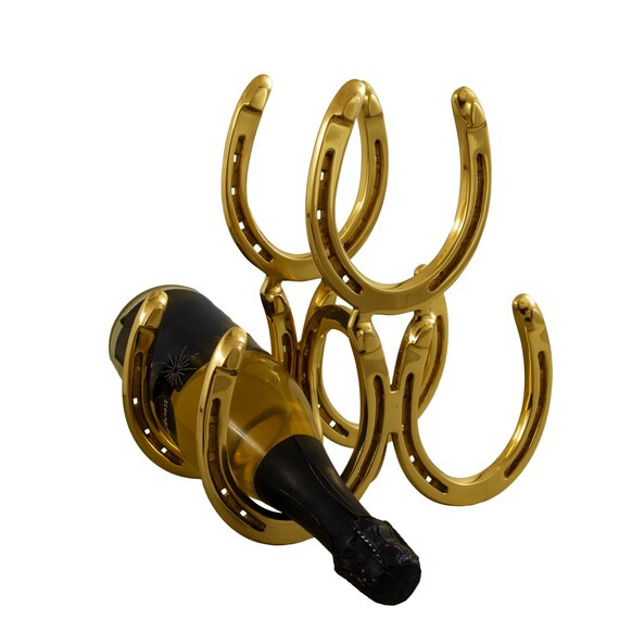 Vintage Solid Brass Horseshoe Wine Rack | Etsy | Etsy (US)