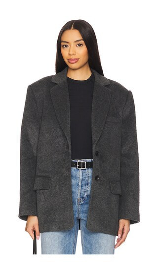 GRLFRND Wool Blend Blazer in Grey. - size S | Revolve Clothing (Global)