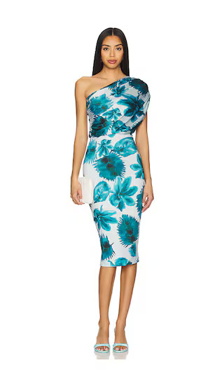 Dupree Midi Dress in Palm Print | Revolve Clothing (Global)