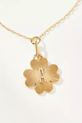 Monogram Clover Charm Necklace | Anthropologie (US)