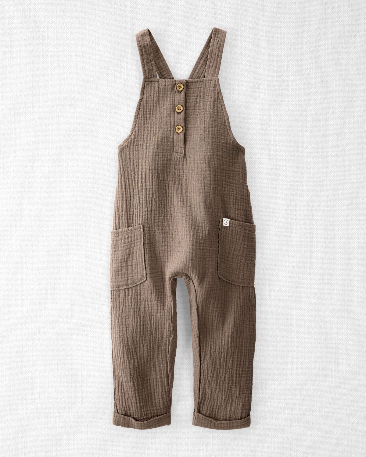 Happy Otter Toddler Organic Cotton Gauze Overalls | carters.com | Carter's