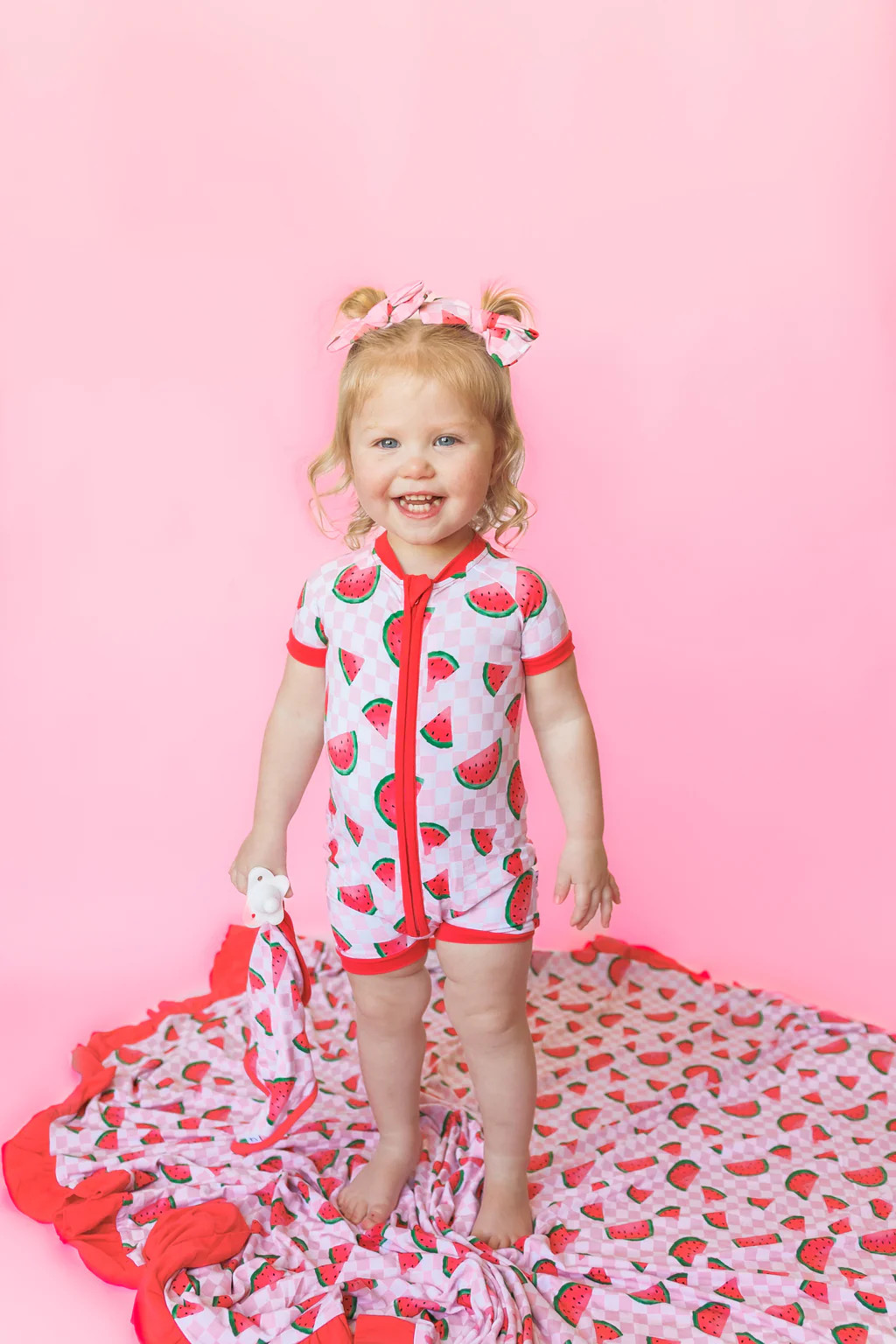 ONE IN A MELON CHECKERS DREAM SHORTIE | Dream Big Little Co.