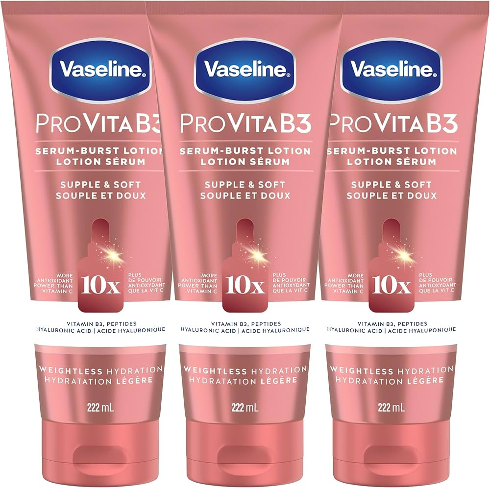 Vaseline Supple & Soft ProVitaB3 Serum Burst Lotion: 10x Vitamin C, Revives Dull Skin, All-Day Hy... | Amazon (CA)