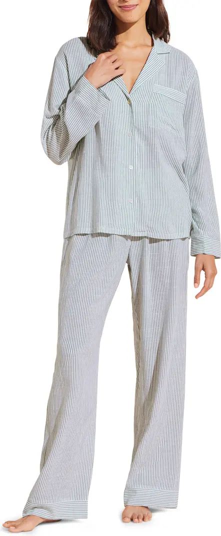 Eberjey Nautico Stripe Long Sleeve Top & Pants Pajamas | Nordstrom | Nordstrom