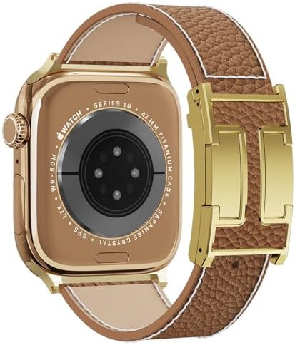 Leather Magnetic Watch Band Compatible with Apple Watch Ultra 49mm 46mm 45mm 44mm 42mm 41mm 40mm ... | Amazon (US)