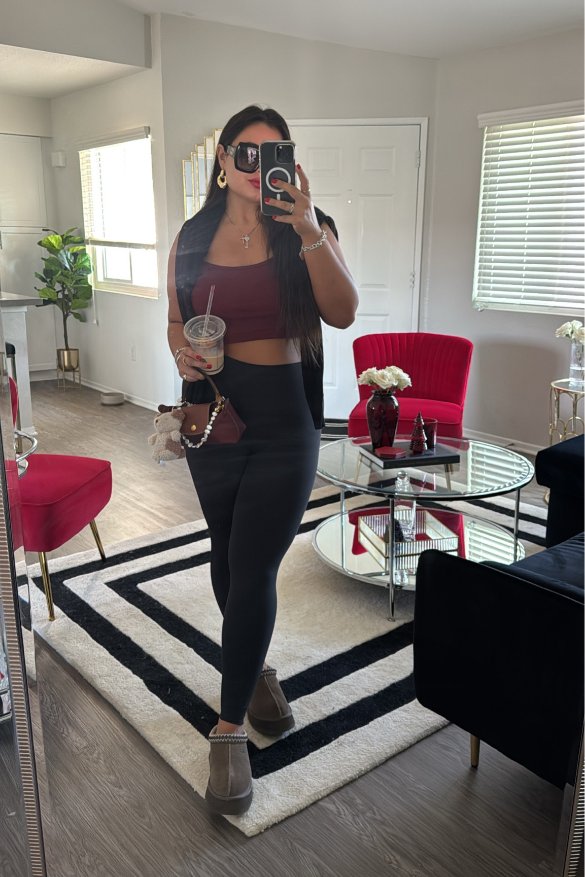 Todays casual fall weekend fit ⛅️☕️
Nike leggings size medium 
Brandy Melville tank one size
H&M cardigan size small
Ugg tazz size 7
Longchamp mini bag

#LTKStyleTip #LTKFindsUnder50 #LTKSeasonal