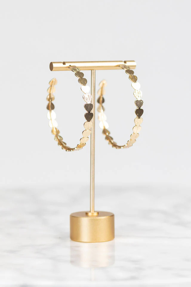 Tinsley Heart Hoop Earrings | Avara