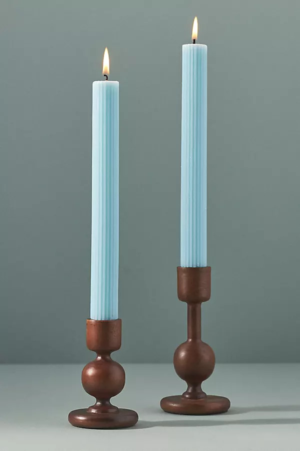 Astrid Wood Candlestick Holder | Anthropologie (UK)