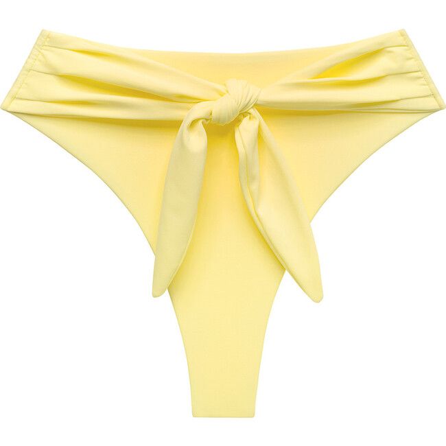 Montce Swim | Women's (Yellow Pastel Paula Tie-Up Bikini Bottom, Size Large) | Maisonette | Maisonette