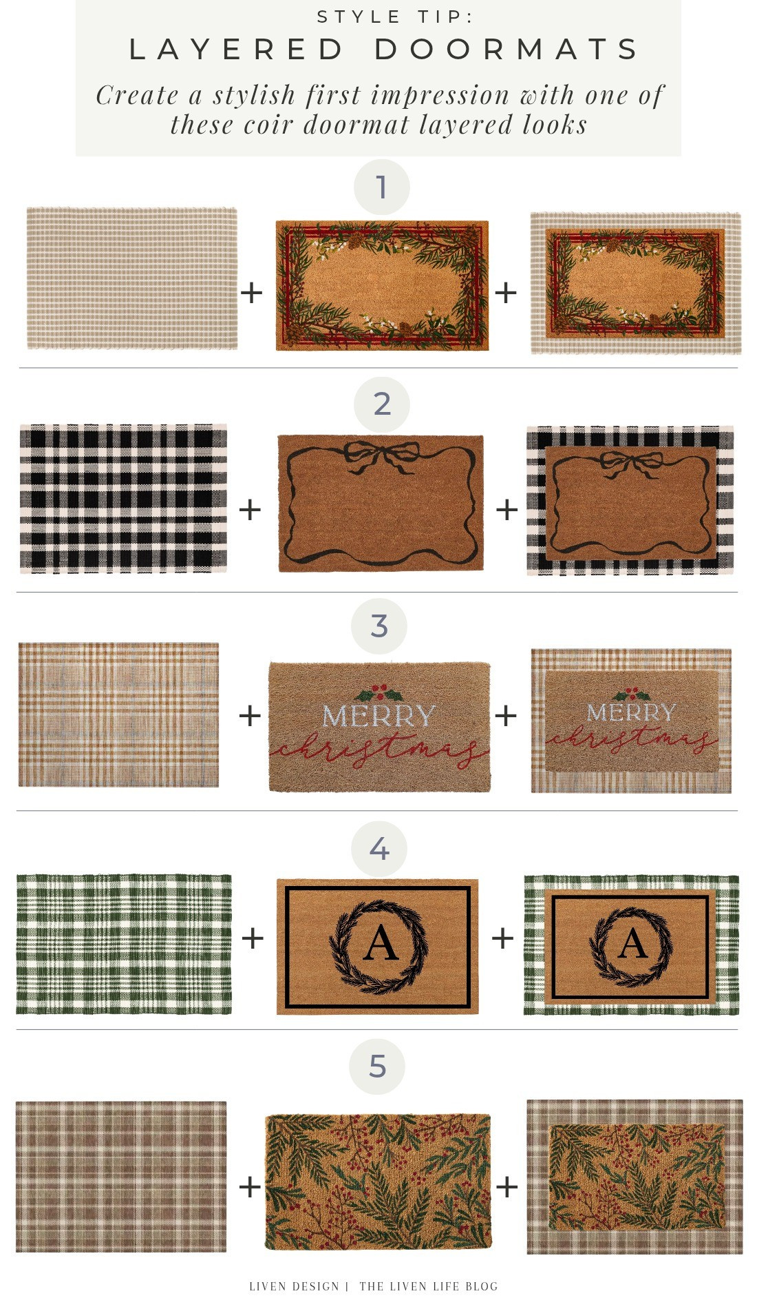 Holiday doormat. Layered doormat. Front door. Outdoor scatter rug. Plaid rug. Coir welcome mat

#LTKHoliday #LTKHome #LTKSeasonal