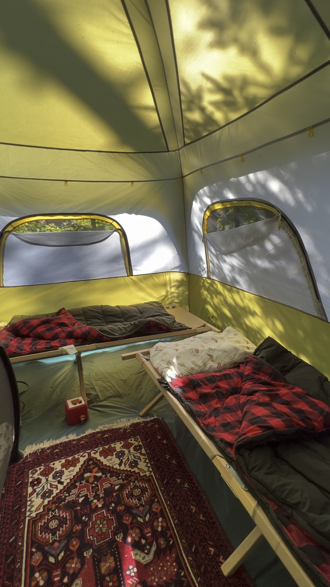 Cots are a game changer! They keep us dry and there’s room to store stuff under our beds 🏕️

#LTKtravel