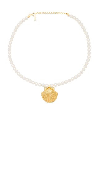 Siren Necklace in Gold Pearl | Revolve Clothing (Global)