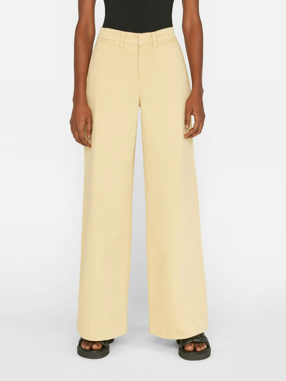 Wide Leg Tomboy Trouser -- Washed Tan | Frame Denim