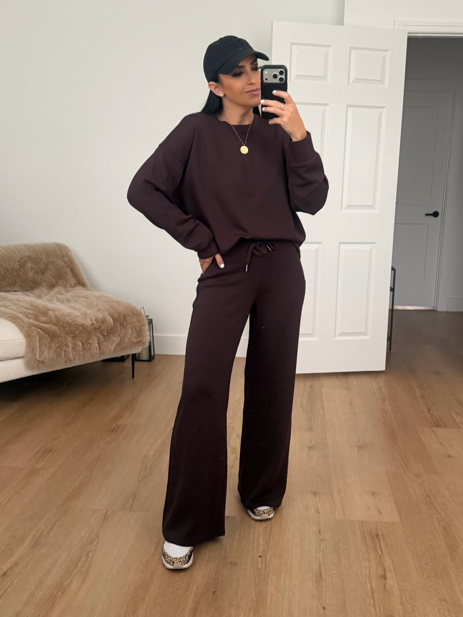 SPANX AirEssentials® Crewneck wearing size medium. SPANX AirEssentials®
Wide Leg Pant wearing size medium. Spanx now 30% off sitewide