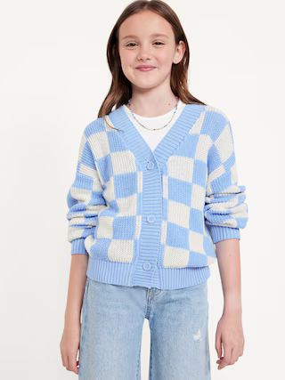 Printed Button-Front Cardigan Sweater for Girls | Old Navy (US)