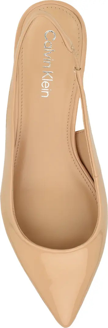 Calvin Klein Dainty Kitten Heel Pointed Toe Slingback Pump (Women) | Nordstrom | Nordstrom