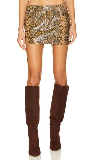 Zelda Skirt in Tannin Snake | Revolve Clothing (Global)