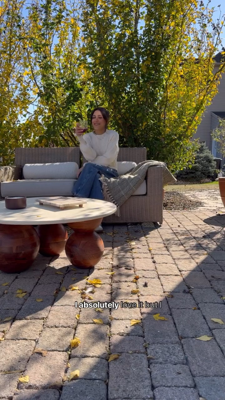 DIY concrete coffee table!!!! I AM OBSESSED!!!!! I especially love that it works indoors and outdoors! Now we can really cozy up for a fall movie night. 🍿 
Visit my LTK and stories for exact product links. 🧡

What I used:
Concretta from Meoded
Large and small wooden bowls
Clear Semi Gloss Polyurethane 
3/4” plywood
Strong glue
Clear silicone

#coffeetable #diytable #patiofurniture #diyfurniture #outdoordining #womensupportingwomen